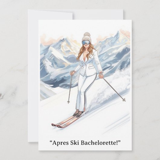 Ski Bachelorette Weekend Bride on the Slopes Kaart (Voorkant)