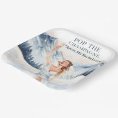 Ski Bachelorette Weekend Bride on the Slopes Papieren Bordje (Gebogen)