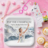Ski Bachelorette Weekend Bride on the Slopes Papieren Bordje (Feest)