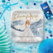 Ski Bachelorette Weekend Bride on the Slopes Papieren Bordje (Feest)