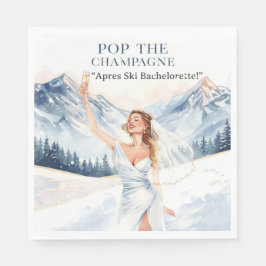Ski Bachelorette Weekend Bruid op de piste Servet