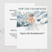 Ski Bachelorette Weekend Bruid op de pistes Kaart (Voorkant / Achterkant)