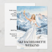 Ski Bachelorette Weekend Bruid op de pistes Kaart (Voorkant / Achterkant)
