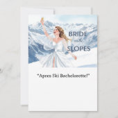 Ski Bachelorette-weekend Bruid op de pistes Kaart (Voorkant)