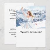 Ski Bachelorette-weekend Bruid op de pistes Kaart (Voorkant / Achterkant)