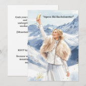 Ski Bachelorette Weekend Bruid op de pistes Kaart (Voorkant / Achterkant)