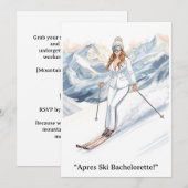 Ski Bachelorette Weekend Bruid op de pistes Kaart (Voorkant / Achterkant)