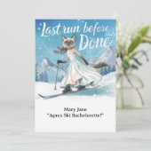 Ski Bachelorette Weekendbruid op de pistes Kaart (Staand voorkant)