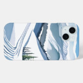 Ski Berg Aquarel Case-Mate iPhone Case (Achterkant (horizontaal))