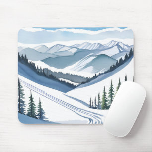 Ski Berg Aquarel Muismat