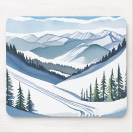 Ski Berg Aquarel Muismat