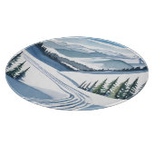 Ski Berg Aquarel Snijplank (Hoek)