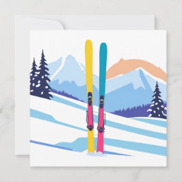Ski Berg Feestdagenkaart