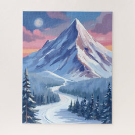 Ski Berg Winter Natuur Landschap Schilderij Legpuzzel