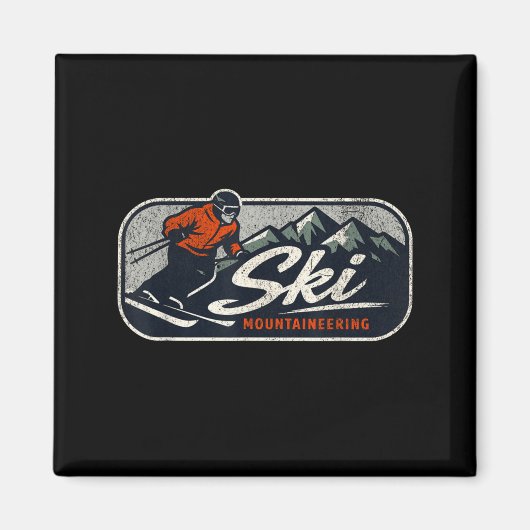 Ski-bergbeklimmen magneet (Voorkant)