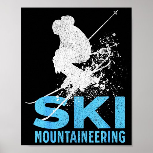 Ski bergbeklimmen poster (Voorkant)