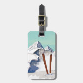 Ski bergen bagagelabel (Voorkant verticaal)