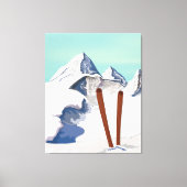 Ski bergen canvas afdruk (Voorkant)