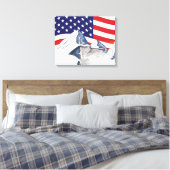 Ski bergen canvas afdruk (Insitu (Slaapkamer))