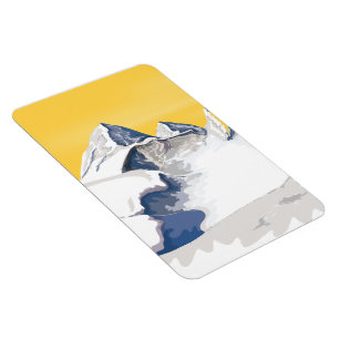 Ski bergen magneet