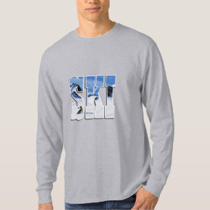 SKI - Berghelling Typografie Ontwerp T-shirt