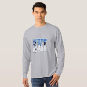 SKI - Berghelling Typografie Ontwerp T-shirt (Voorkant volledig)