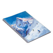 Ski Berghellingen Winter Aquarel Notitieboek (Rechterzijde)
