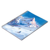 Ski Berghellingen Winter Aquarel Notitieboek (Linkerzijde)