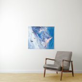 Ski Berghellingen Winter Aquarel Wandkleed (In Situ (horizontaal))