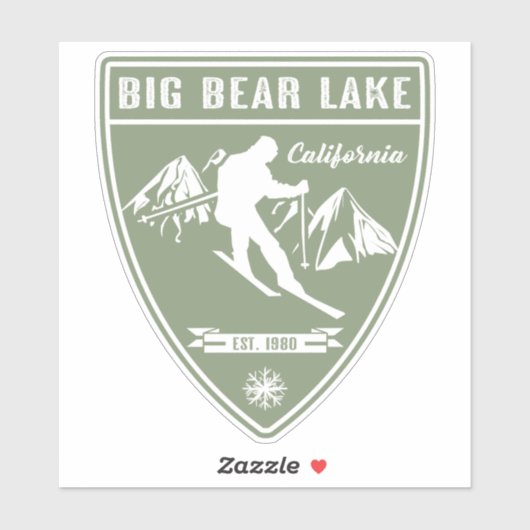 Ski Big Beer Lake California Sticker (Vel)