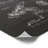 Ski Binding 1940 Patent Art - Chalkboard Poster (Hoek)