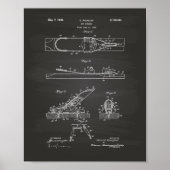 Ski Binding 1940 Patent Art - Chalkboard Poster (Voorkant)