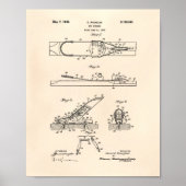 Ski Binding 1940 Patent Art - Old Peper Poster (Voorkant)