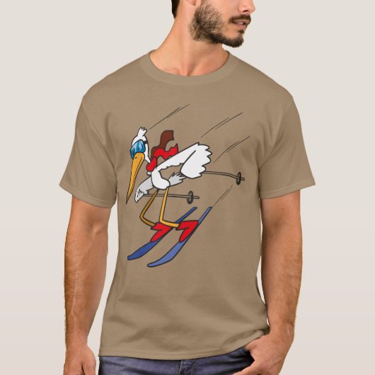 Ski Bird familie T-shirt (Voorkant)