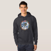 Ski Blacktail Mountain, Montana, Man Skiloper Hoodie (Voorkant volledig)