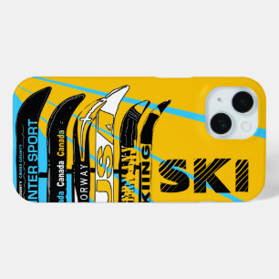 Ski Blade Sinaasappel Blue iPhone Case