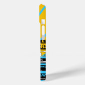 Ski Blade Sinaasappel Blue iPhone Case (Achterkant / Links)