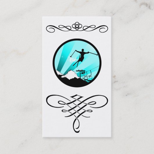 ski bloeien visitekaartje (Voorkant)