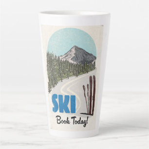 Ski Book Today vintage ski-kunst. Latte Mok