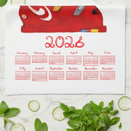 Ski Boot Go Skiing Slide Some Fun 2026 Calendar Theedoek (Gevouwen)