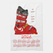 Ski Boot Go Skiing Slide Some Fun 2026 Calendar Theedoek (Verticaal)