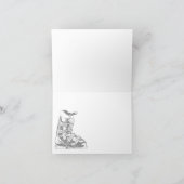 Ski Boot Winter Sport Feestdagen Kaart (Binnen)