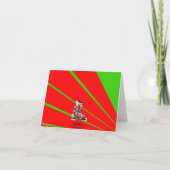 Ski Boot Winter Sport Feestdagen Kaart (Achterkant)