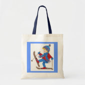 Ski boy kleine canvas tas (Voorkant)