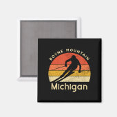 Ski Boyne Mountain Michigan Mountain Magneet (Voorkant / Achterkant)