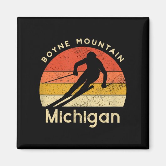 Ski Boyne Mountain Michigan Mountain Magneet (Voorkant)