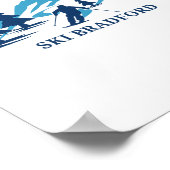 Ski Bradford Machusetts Ski Resort Skiër Poster (Hoek)