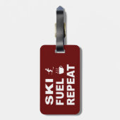 Ski-brandstof herhalen bagagelabel (Achterkant verticaal)