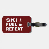 Ski-brandstof herhalen bagagelabel (Achterkant horizontaal)