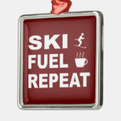 Ski-brandstof herhalen metalen ornament (Links)